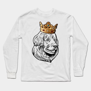 Leonberger Dog King Queen Wearing Crown Long Sleeve T-Shirt